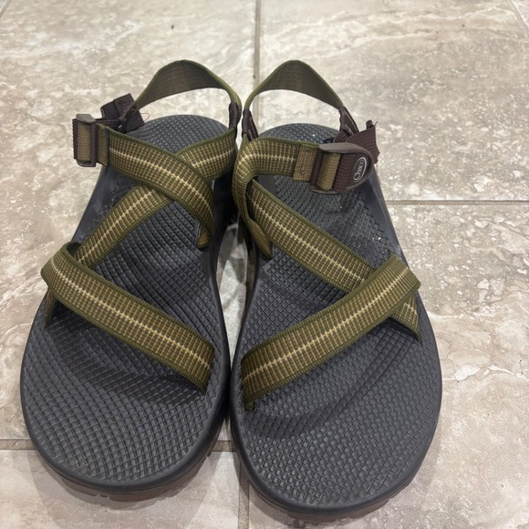 Chaco Z1 Classic Mens Sandals Size 12 Olive Green Brown Vibram USA Made main image 7